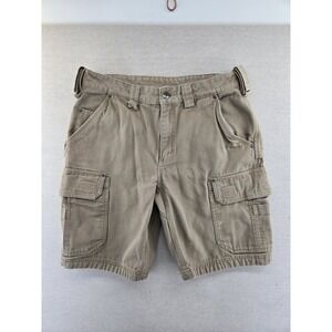 Duluth Trading Shorts Mens 34x10 Tan Utility Cargo Carpenter Heavy Canvas 59303
